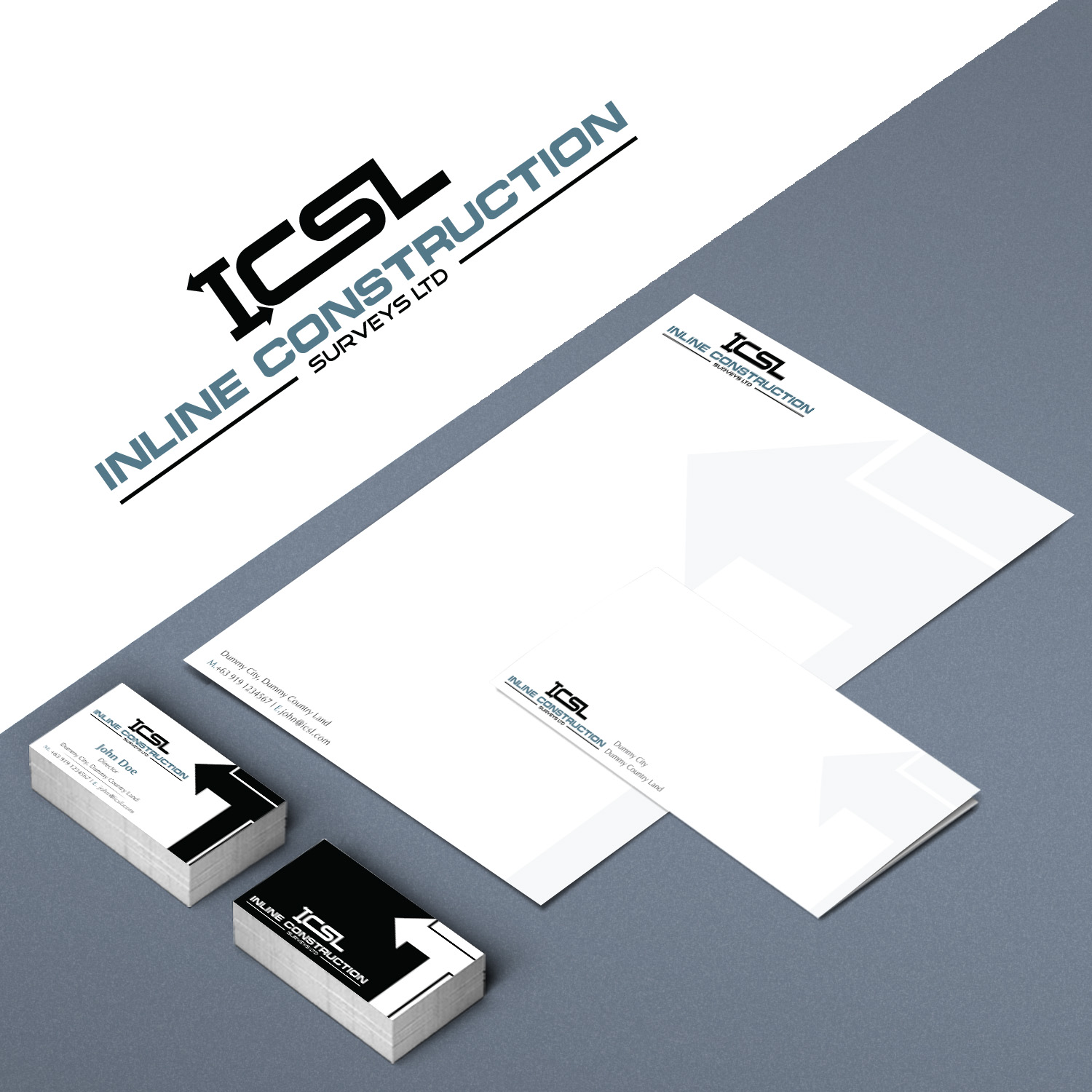 Stationery Design by Kreative Fingers for Inline Construction Surveys Ltd | Design #11365250