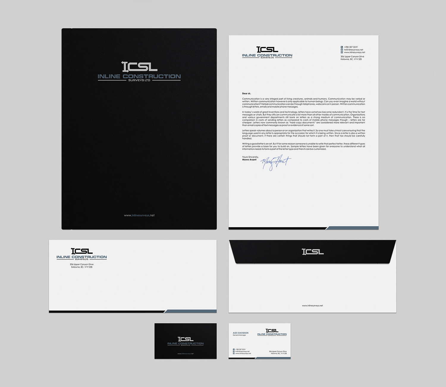 Stationery Design by logodentity for Inline Construction Surveys Ltd | Design #11359511