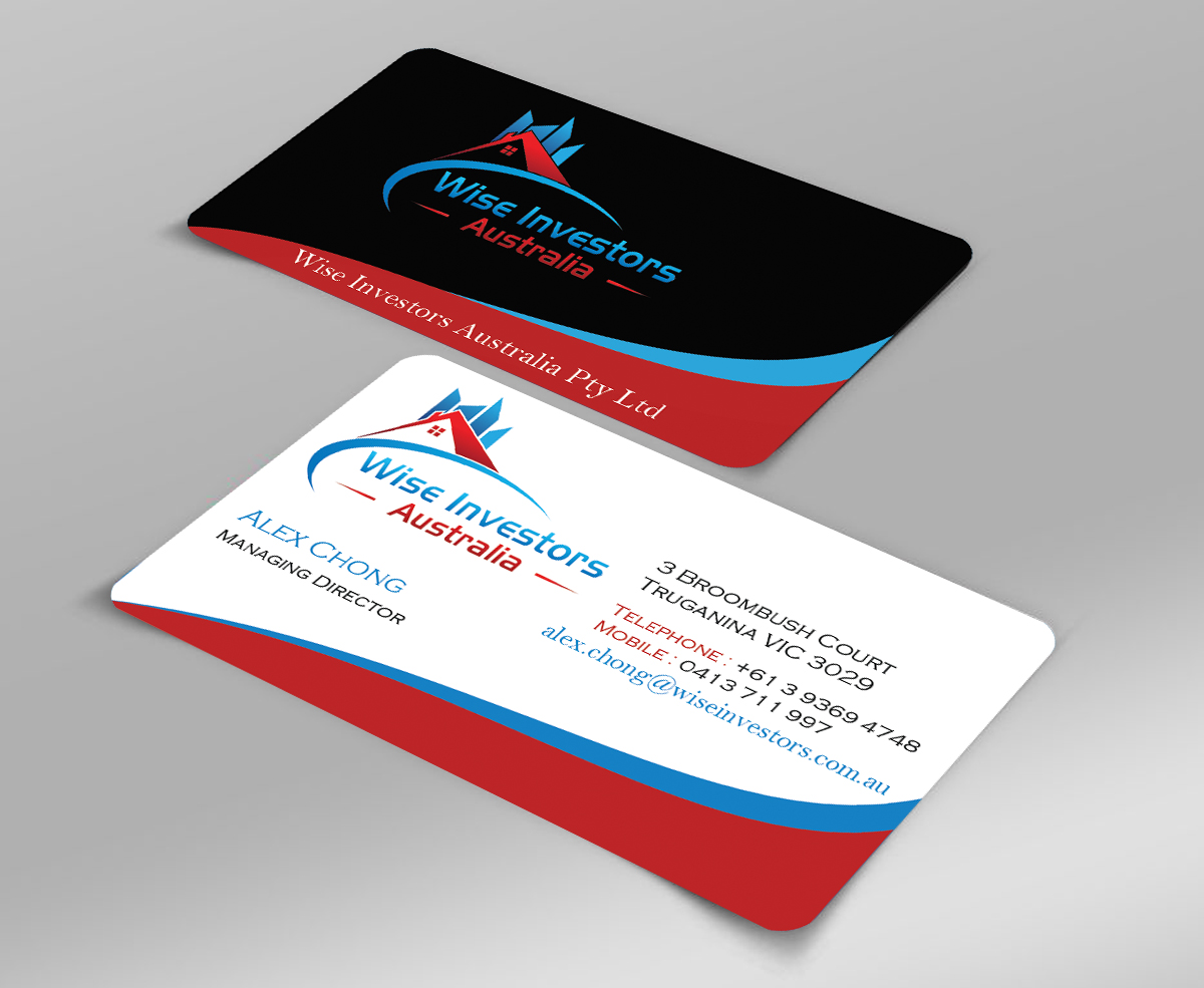 Diseño de Tarjeta de Presentación por Harshan para Wise Investors Australia Pty Ltd | Diseño #2341955