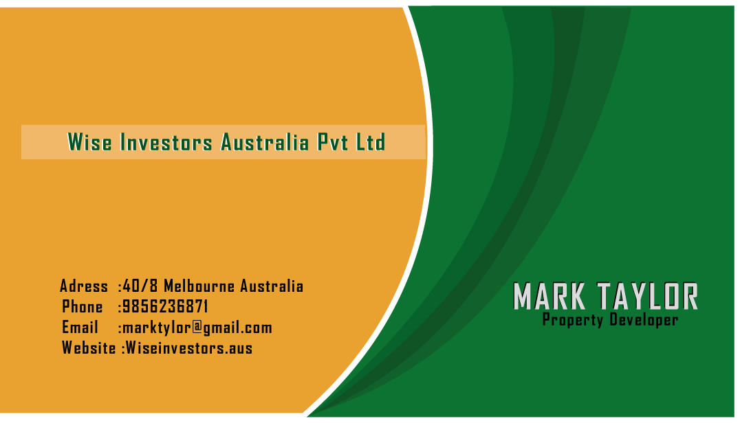 Diseño de Tarjeta de Presentación por MAdhusAnkA para Wise Investors Australia Pty Ltd | Diseño #2323051