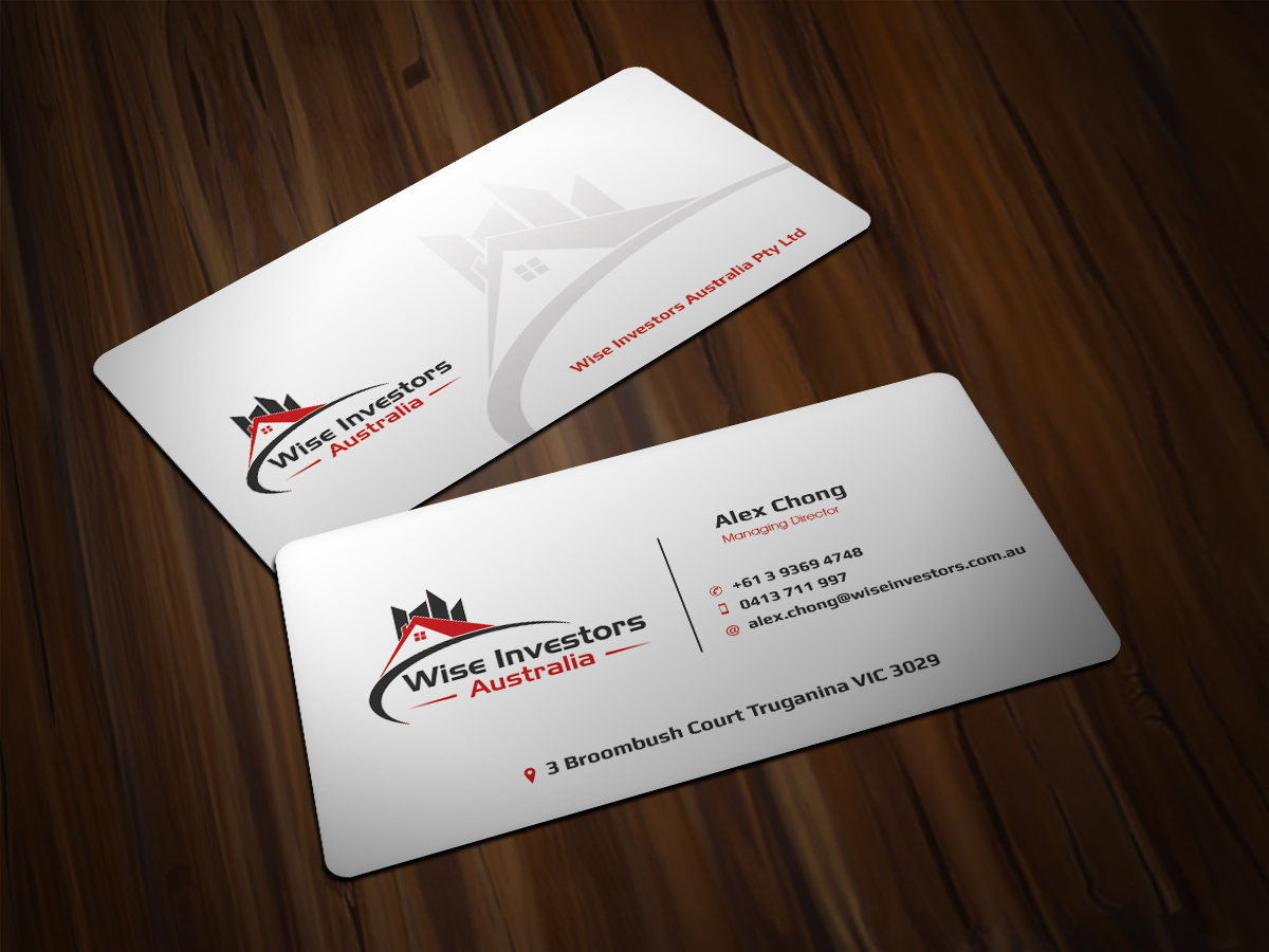 Business Card Design by Scorpius design for Wise Investors Australia Pty Ltd | Design #2346586