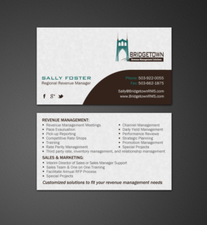 Business Card Design by chandrayaan.creative for Bridgetown Revenue Management Solutions | Design: #11378017