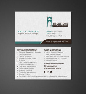 Business Card Design by chandrayaan.creative for Bridgetown Revenue Management Solutions | Design: #11378022