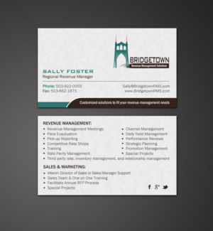 Business Card Design by chandrayaan.creative for Bridgetown Revenue Management Solutions | Design: #11378023