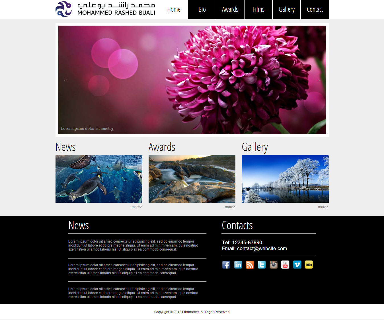 Web-Design von Nightmist für Nooran Pictures | Design #2340980