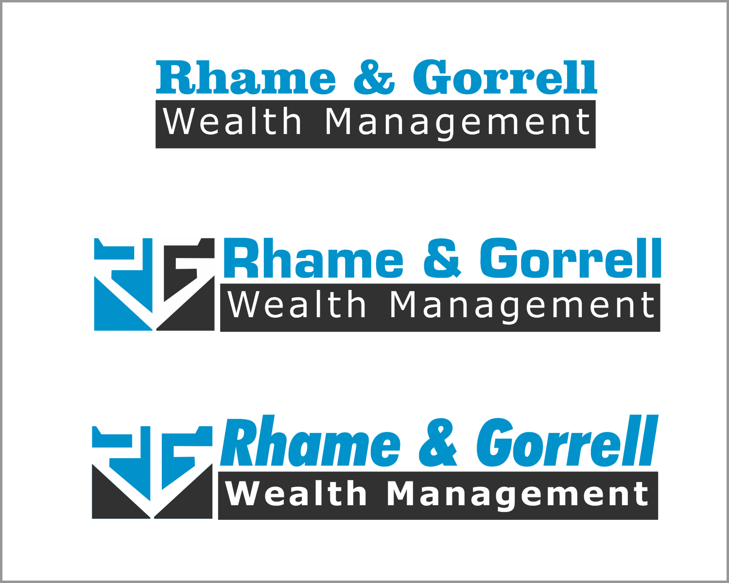 Diseño de Logo por afrozmohammed para Rhame & Gorrell Wealth Management | Diseño #11356328