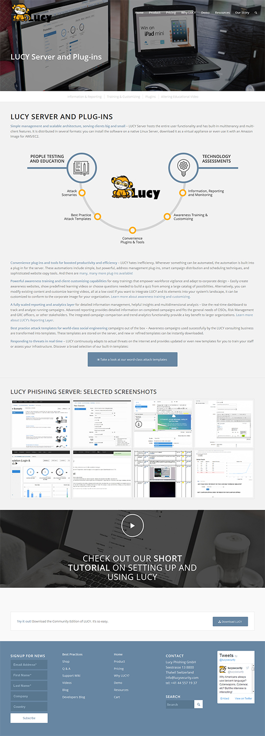 Web-Design von RupalTechno für LUCY Security AG | Design #11438561