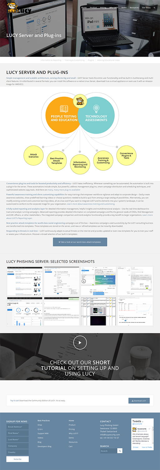 Web Design by RupalTechno for LUCY Security AG | Design #11438611