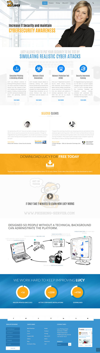 Web Design by webxvision for LUCY Security AG | Design #11467154