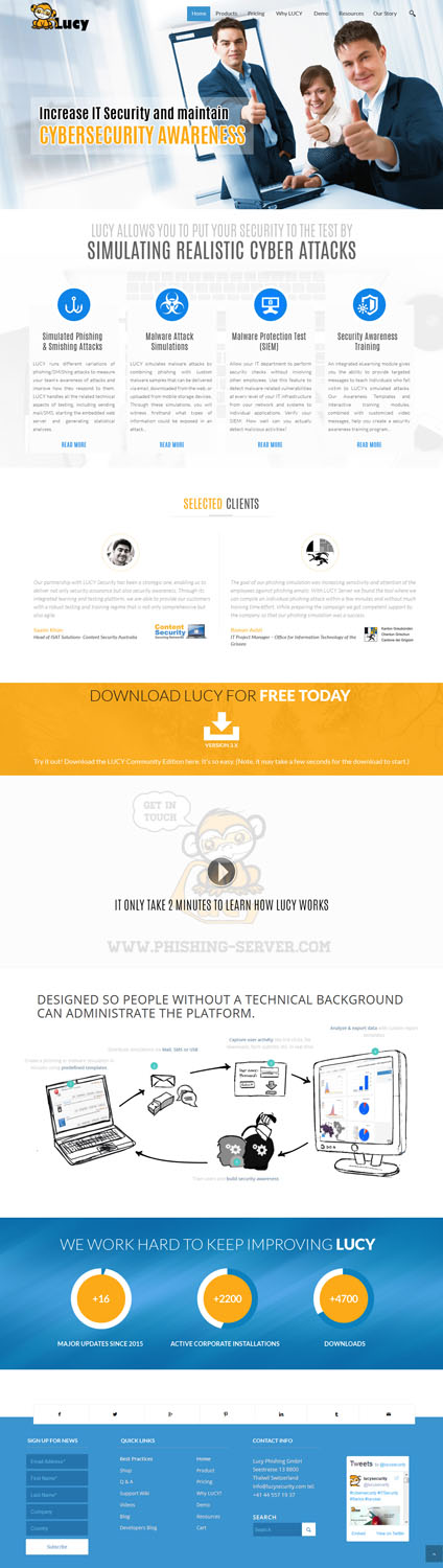 Web Design by webxvision for LUCY Security AG | Design #11467155