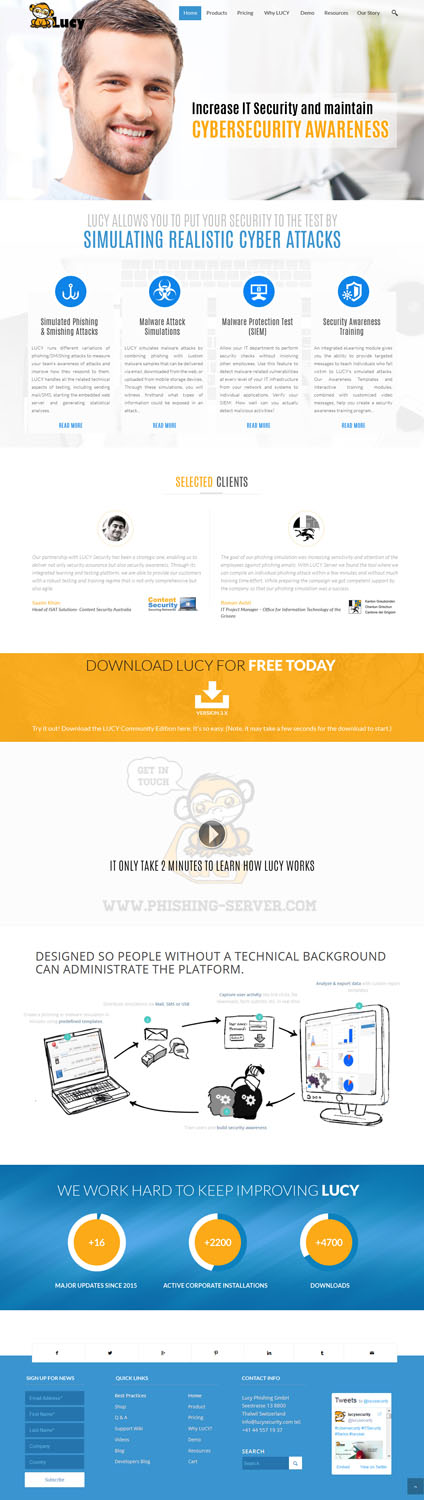 Web Design by webxvision for LUCY Security AG | Design #11467156