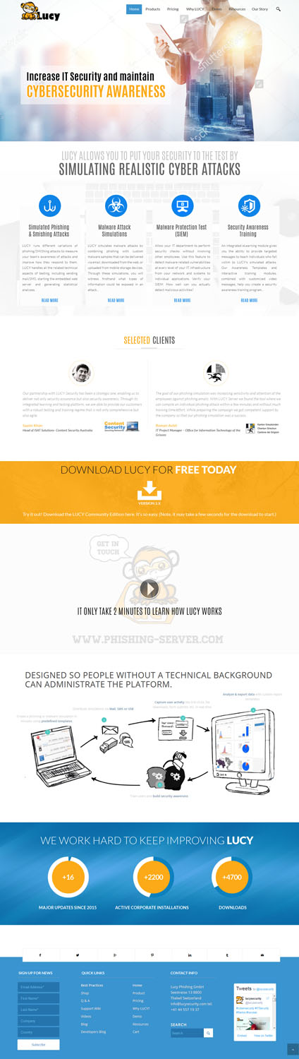 Web Design by webxvision for LUCY Security AG | Design #11467157