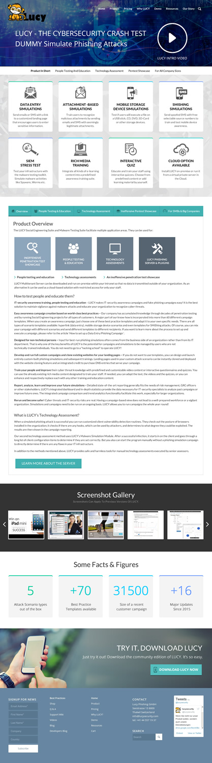 Web-Design von Sbss für LUCY Security AG | Design #11365821