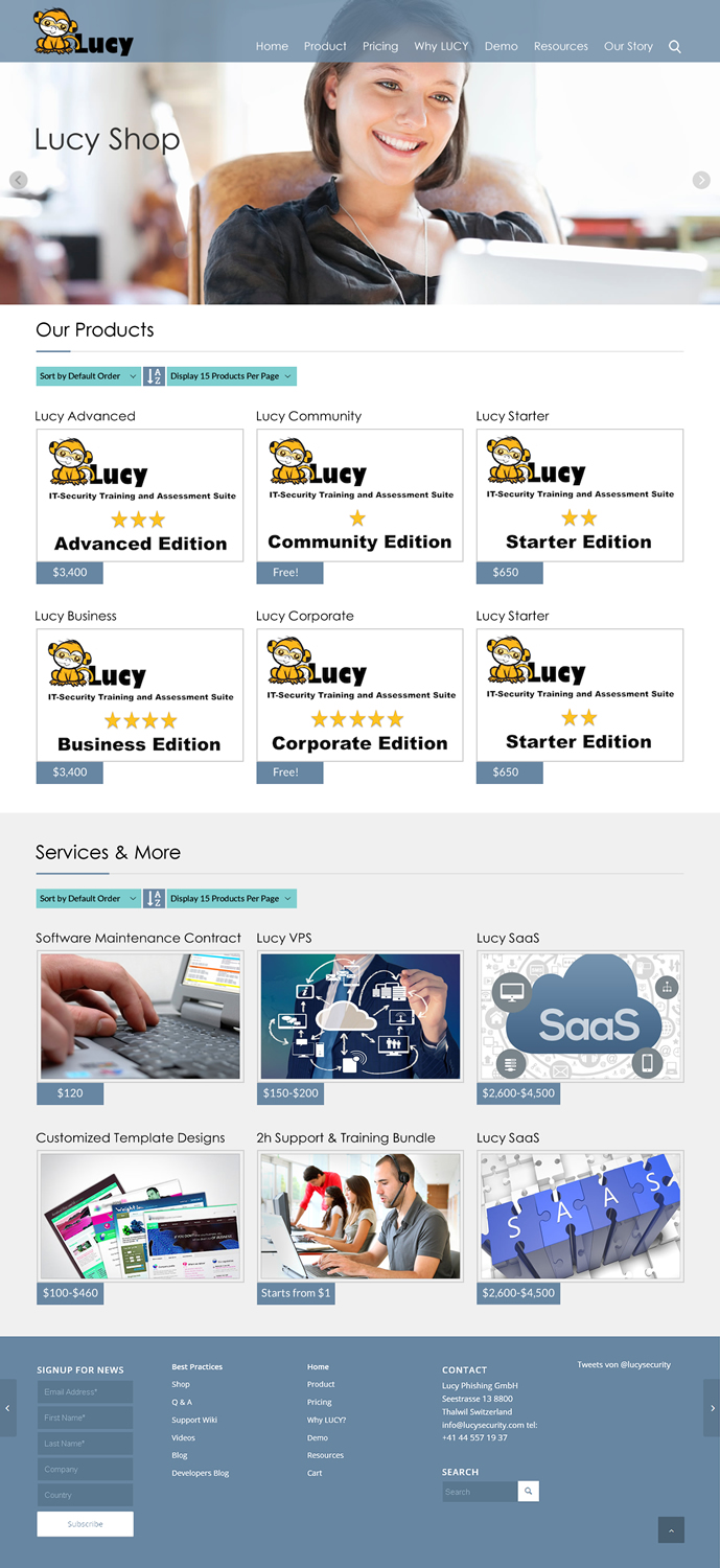Diseño Web por Sbss para LUCY Security AG | Diseño #11365864