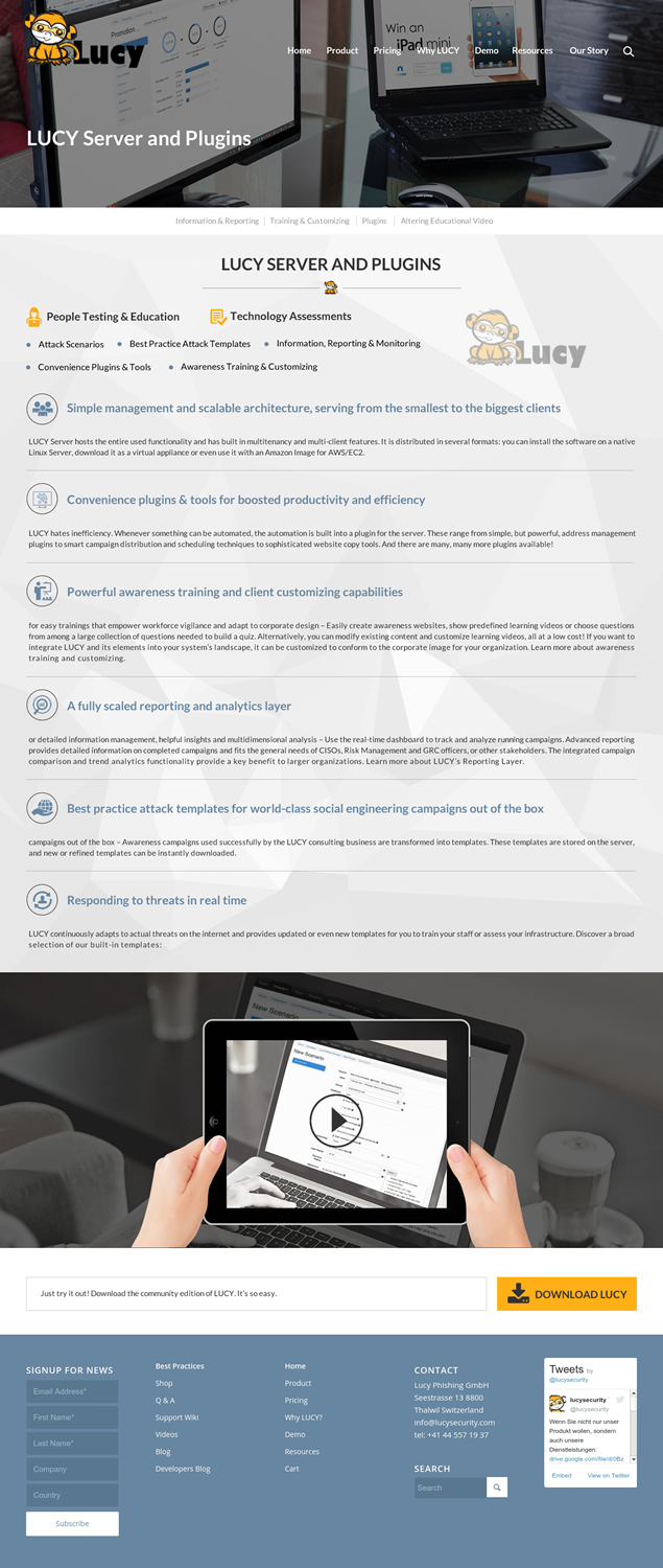 Web Design by Sbss for LUCY Security AG | Design #11365865