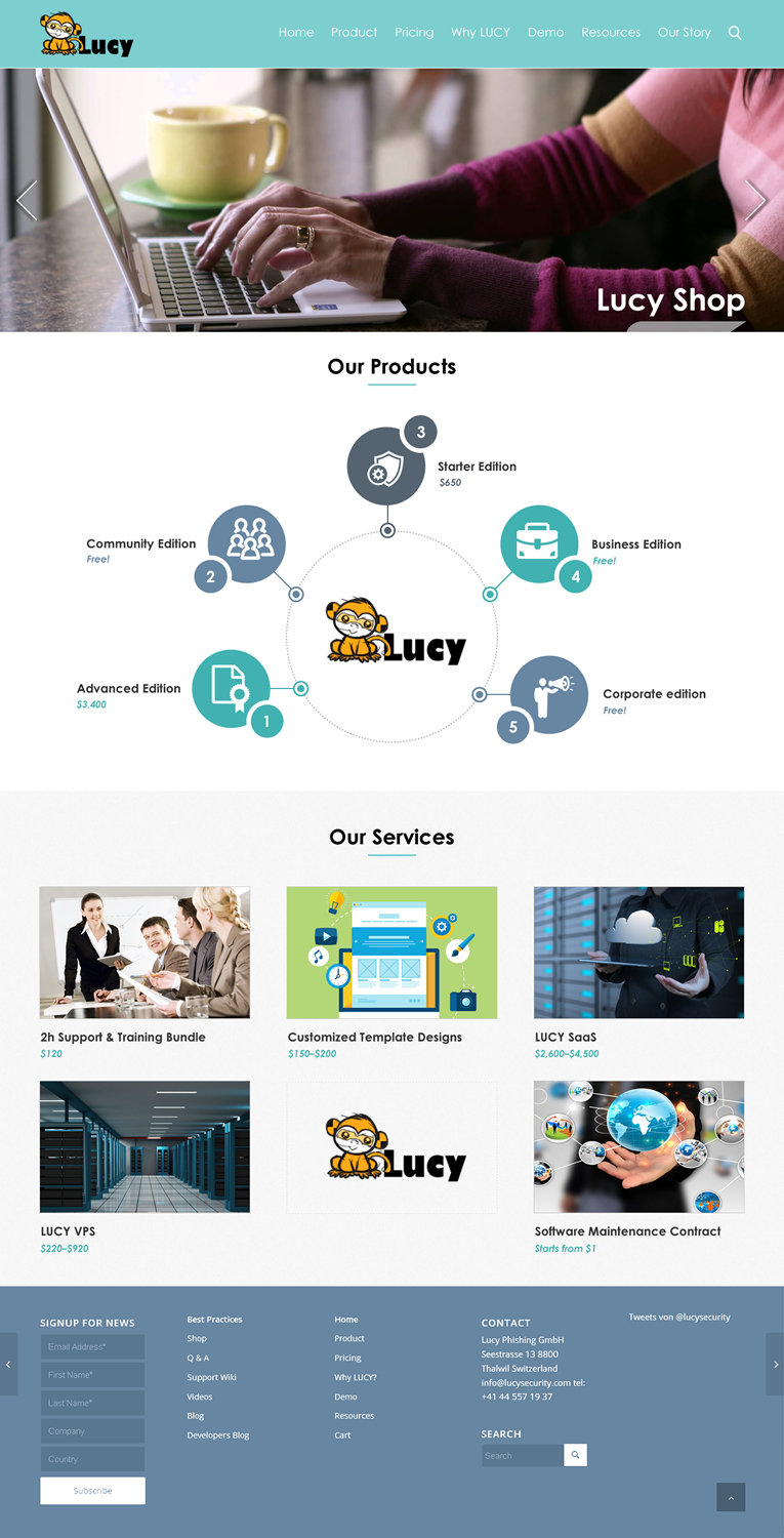 Web Design by Sbss for LUCY Security AG | Design #11381052