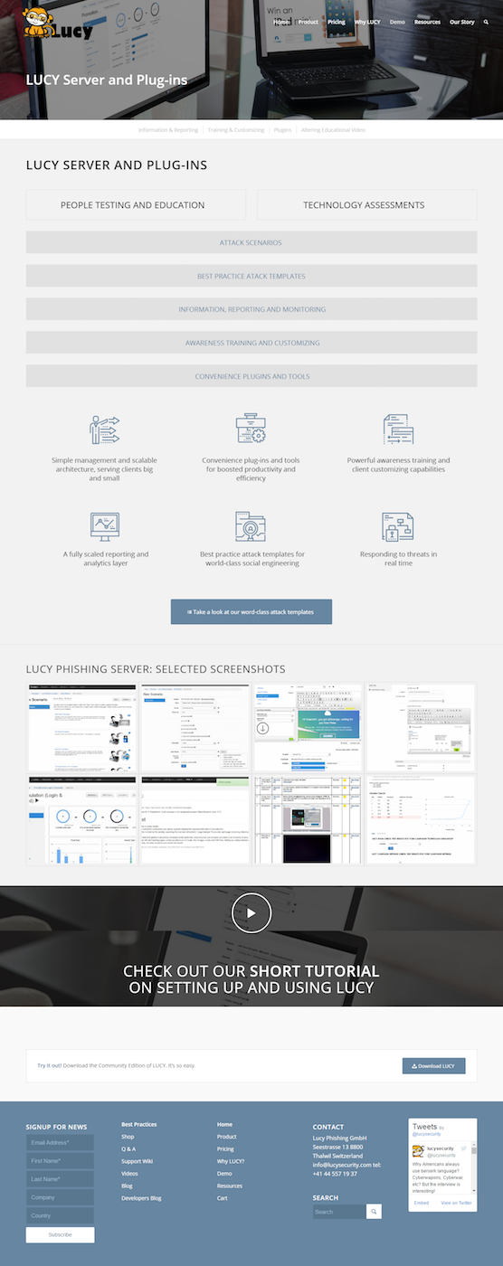 Web Design by dii for LUCY Security AG | Design #11462920
