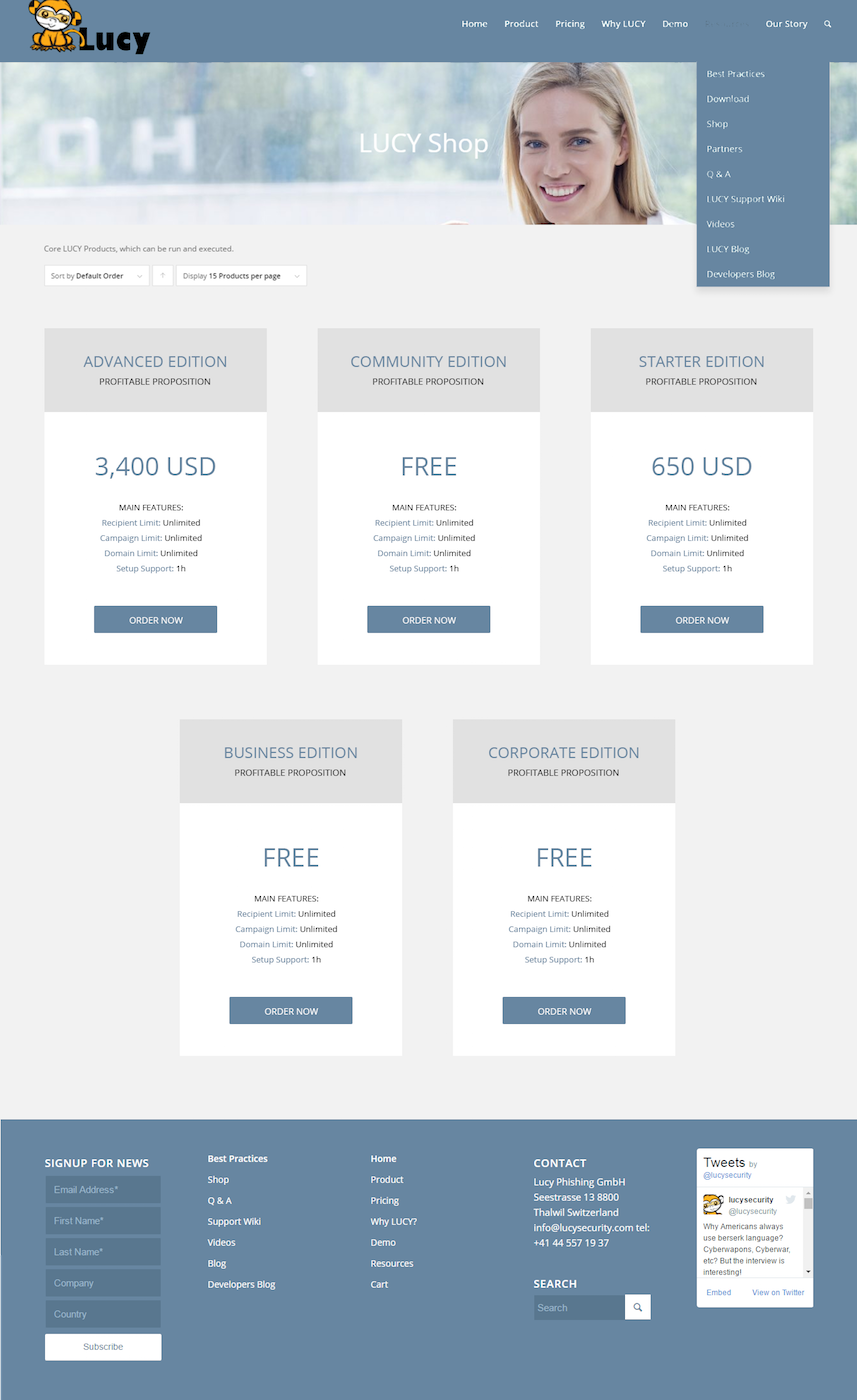 Web Design by dii for LUCY Security AG | Design #11462921
