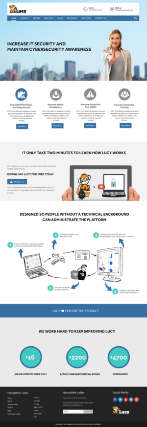 Web Design by Xclusive Designers for LUCY Security AG | Design #11419216