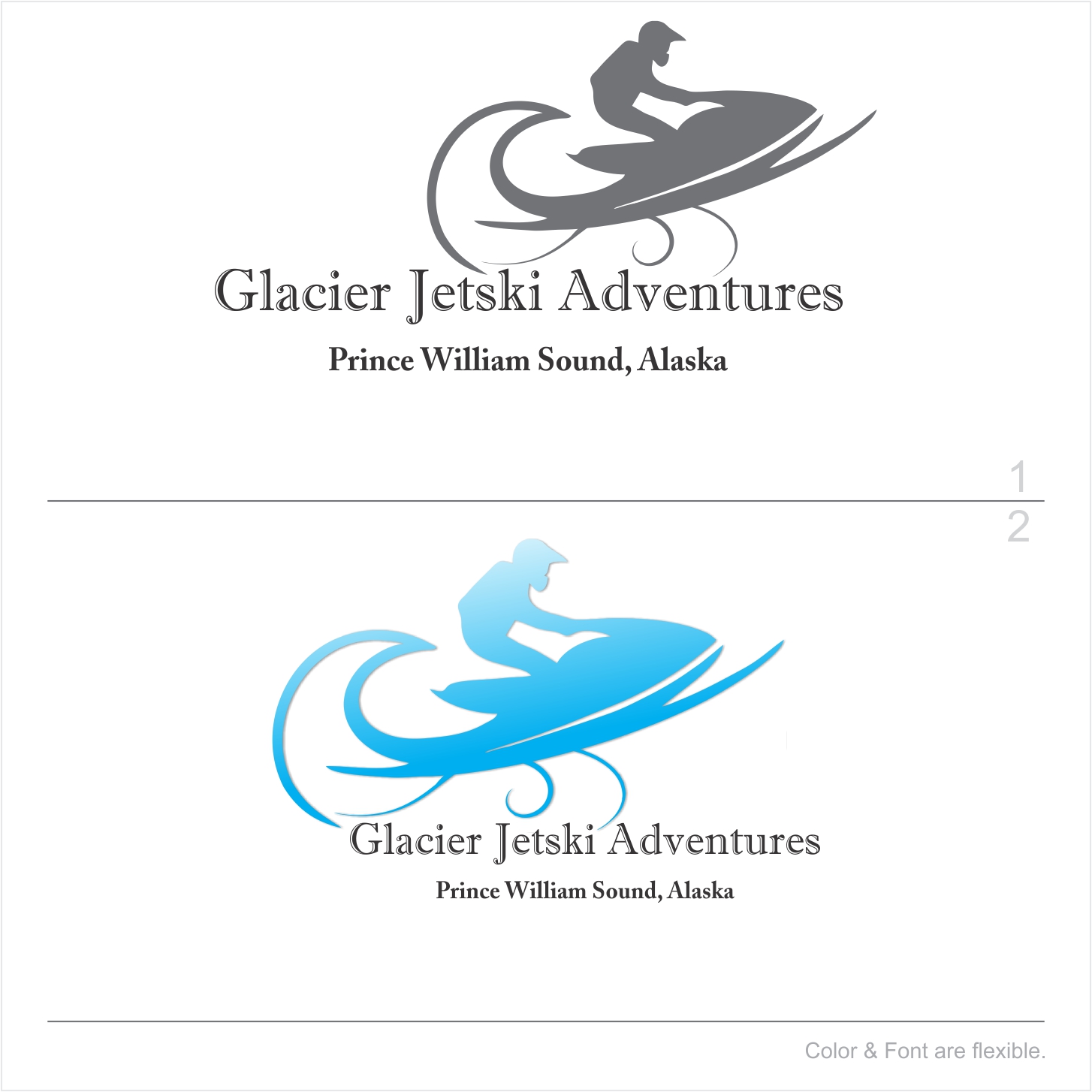 Logo Design by J.Rakesh for Glacier Jetski Adventures | Design #11383419
