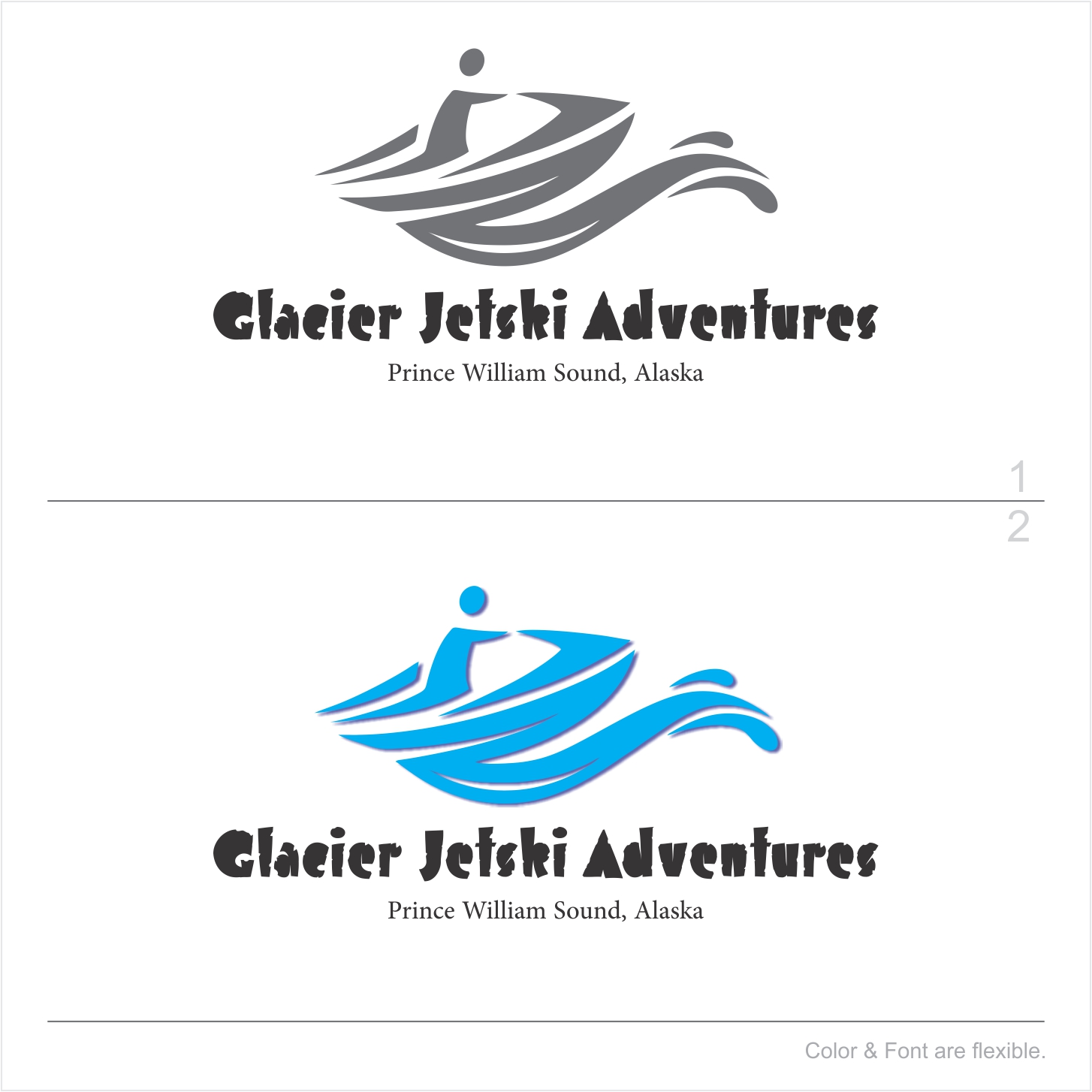 Diseño de Logo por J.Rakesh para Glacier Jetski Adventures | Diseño #11383420