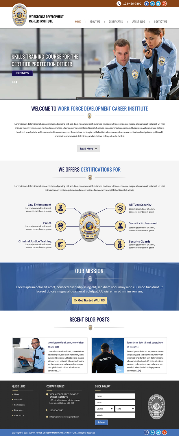 Web Design by Sbss for Public Safety Institute | Design #11374137