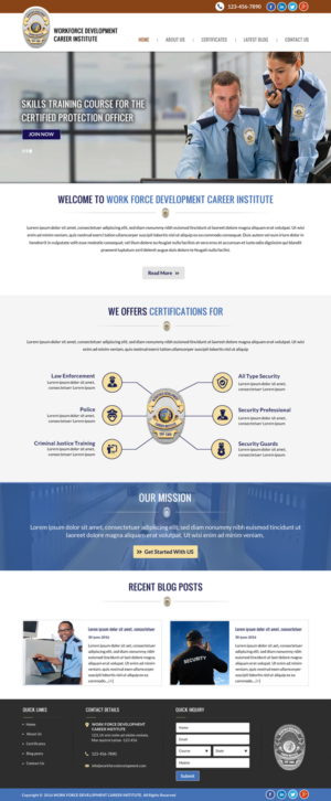 Web Design by Sbss for Public Safety Institute | Design: #11374137