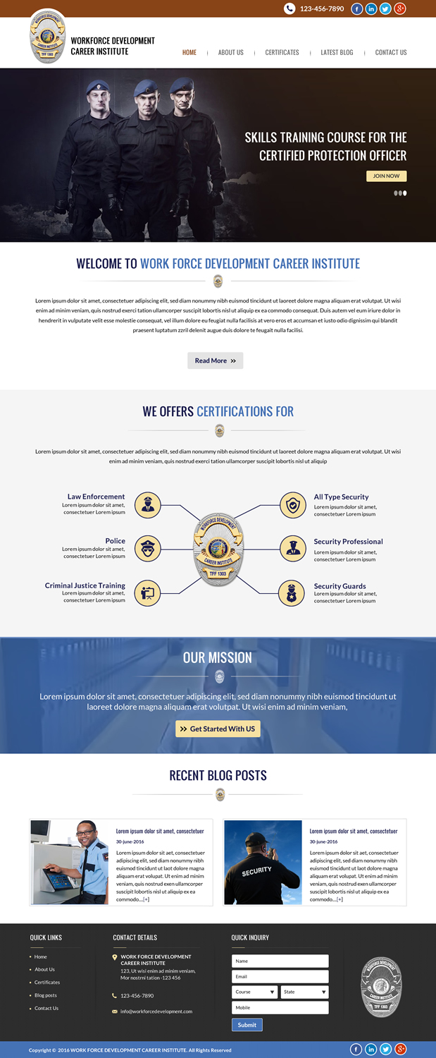 Web Design par Sbss pour Public Safety Institute | Design #11374156