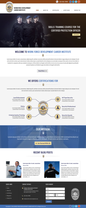 Web Design by Sbss for Public Safety Institute | Design: #11374156