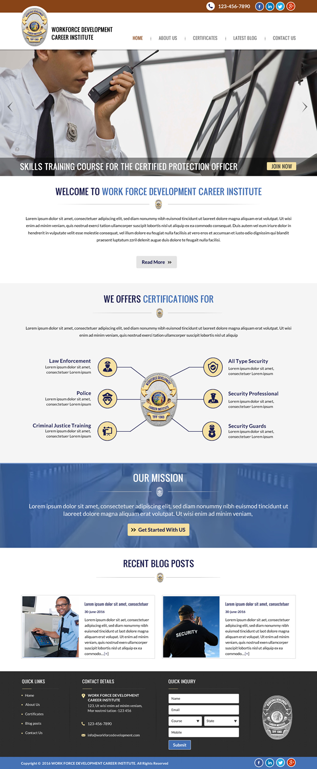 Web Design by Sbss for Public Safety Institute | Design #11374158