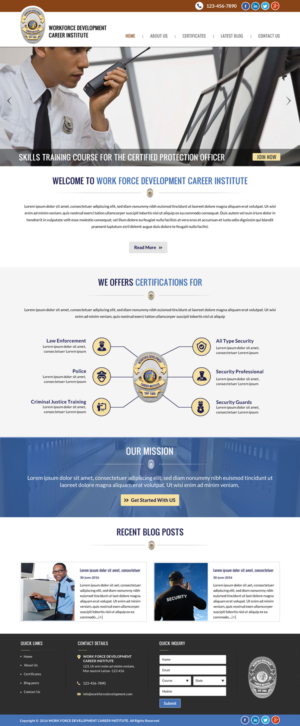 Web Design by Sbss for Public Safety Institute | Design: #11374158