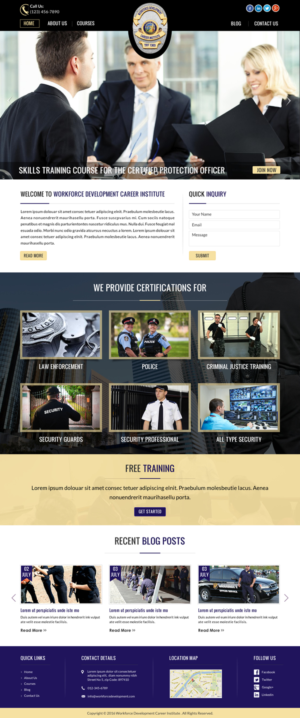 Web Design by Sbss for Public Safety Institute | Design: #11374159