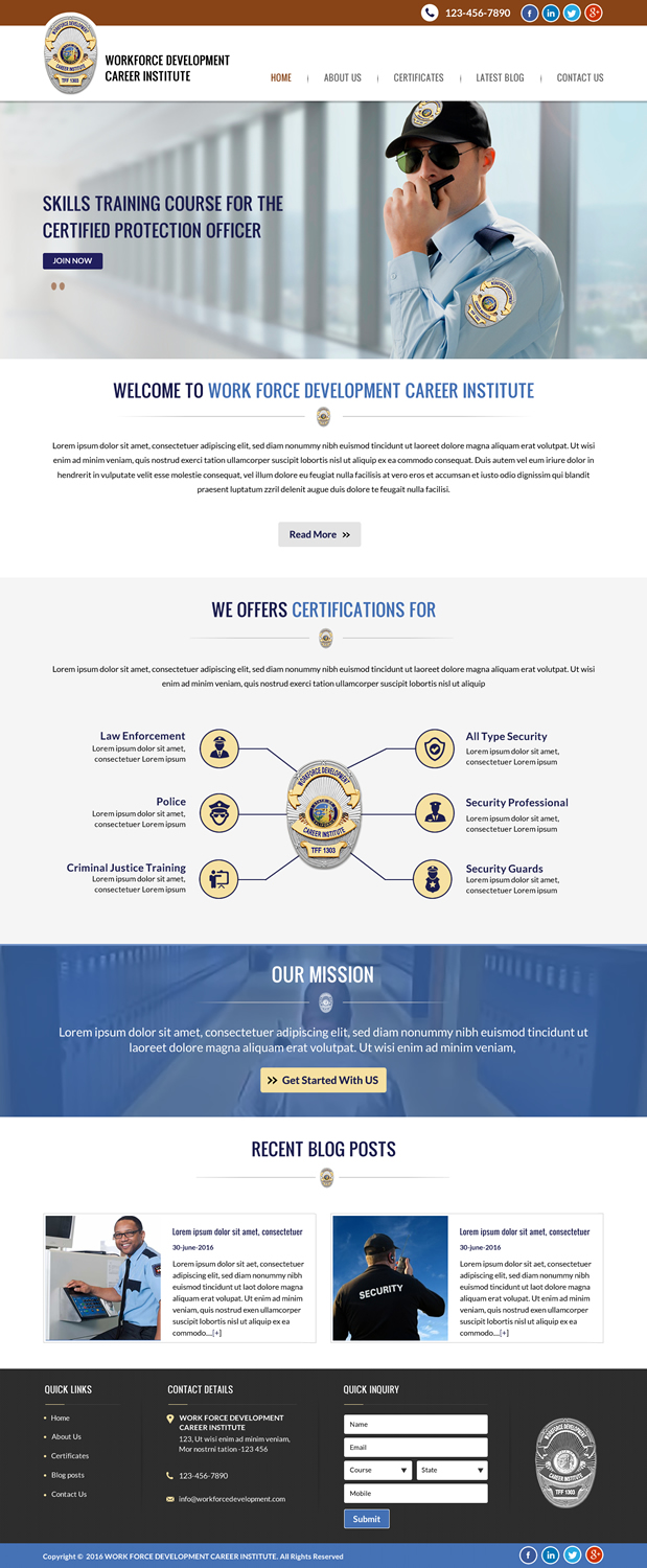 Web Design par Sbss pour Public Safety Institute | Design #11374160