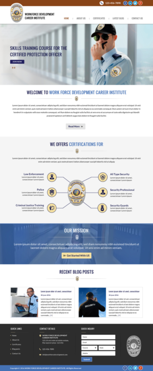 Web Design by Sbss for Public Safety Institute | Design: #11374160
