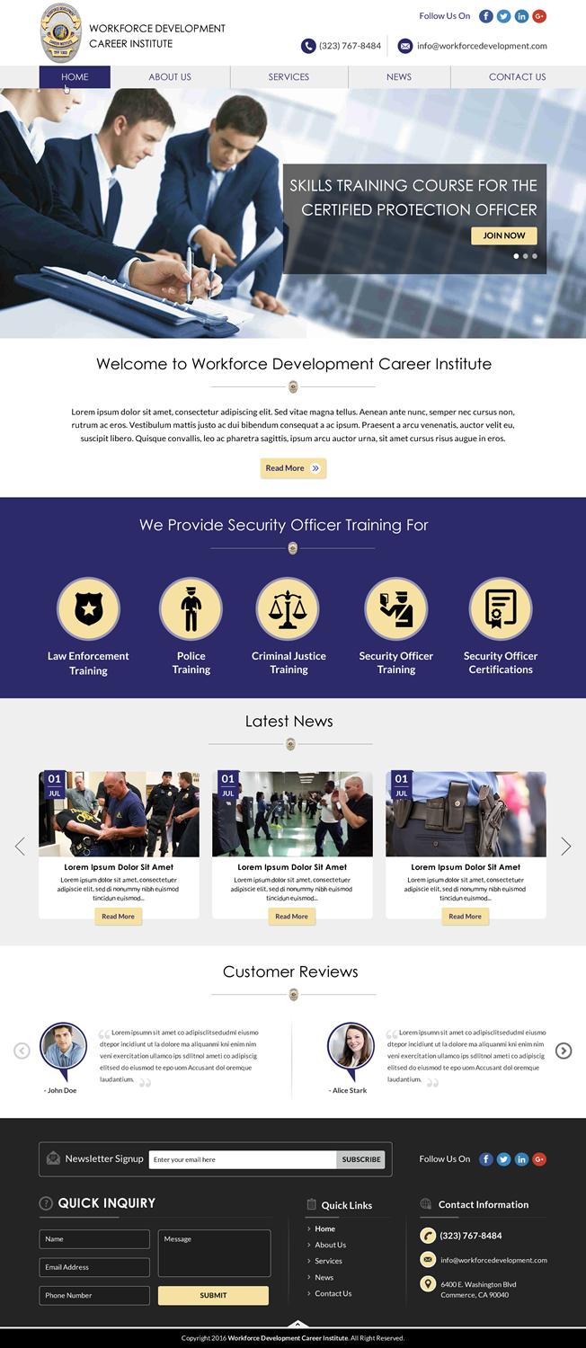 Web Design by Sbss for Public Safety Institute | Design #11374188