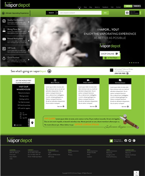 Web Design by Q Division  Design for IVapor Depot | Design #2386123