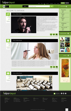 Web Design par Q Division  Design pour IVapor Depot | Design : #2387046