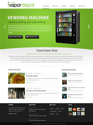 Web Design par webxvision pour IVapor Depot | Design : #2367154
