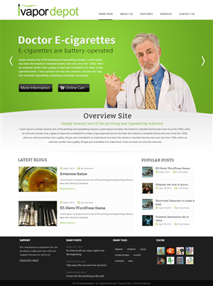 Web Design par webxvision pour IVapor Depot | Design : #2380276