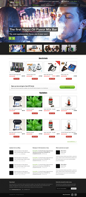 Web Design par pushCreative pour IVapor Depot | Design : #2383231