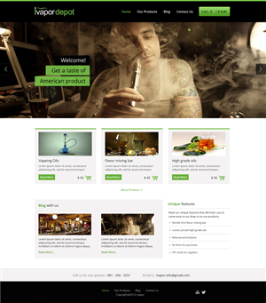 Web Design par UniqueDesignz pour IVapor Depot | Design : #2380104