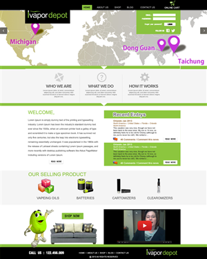 Web Design par Bright Star pour IVapor Depot | Design : #2380742