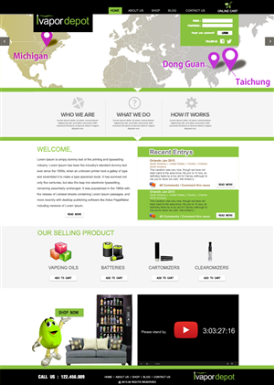 Web Design par Bright Star pour IVapor Depot | Design : #2381857