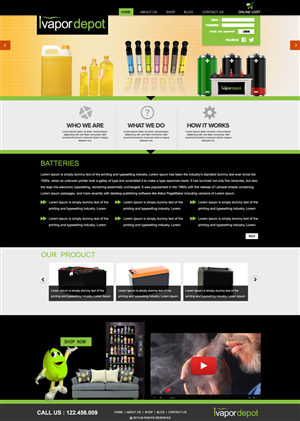 Web Design par Bright Star pour IVapor Depot | Design : #2490297