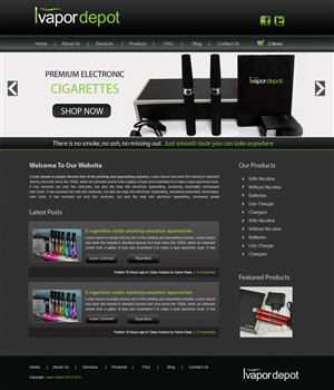 Web Design par Creative X Designs pour IVapor Depot | Design : #2382644