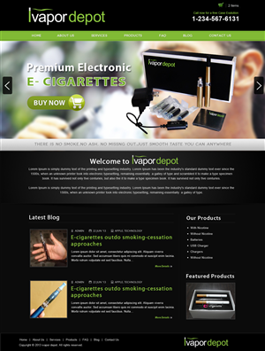 Web Design par Creative X Designs pour IVapor Depot | Design : #2388314