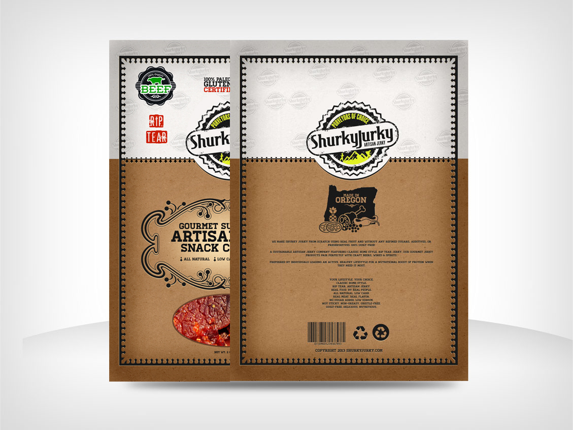 Packaging Design by designcruze for Shurky Jurky | Design #2400417