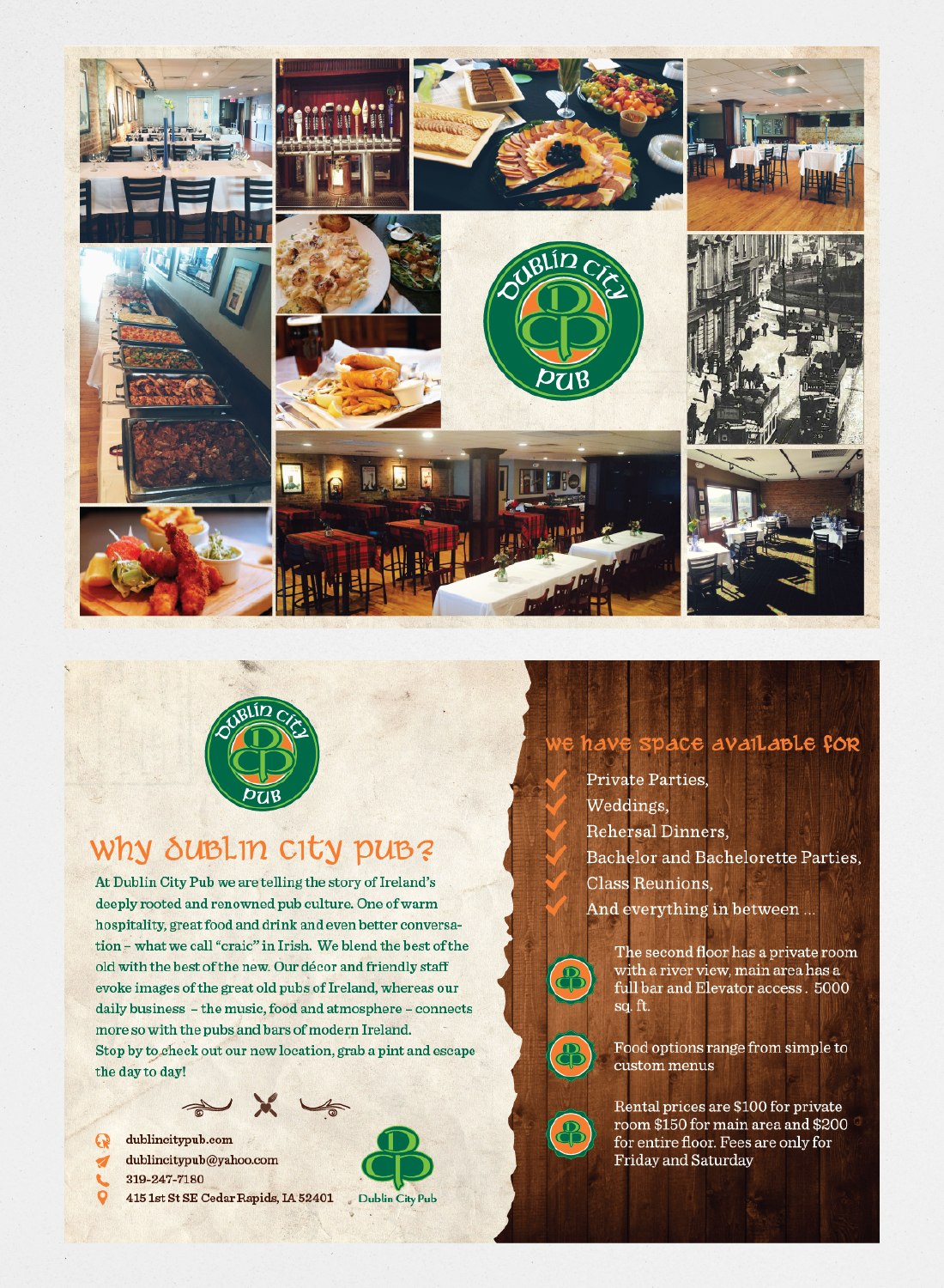Broschüren-Design von turtle.des für Dublin City Pub | Design #11407526