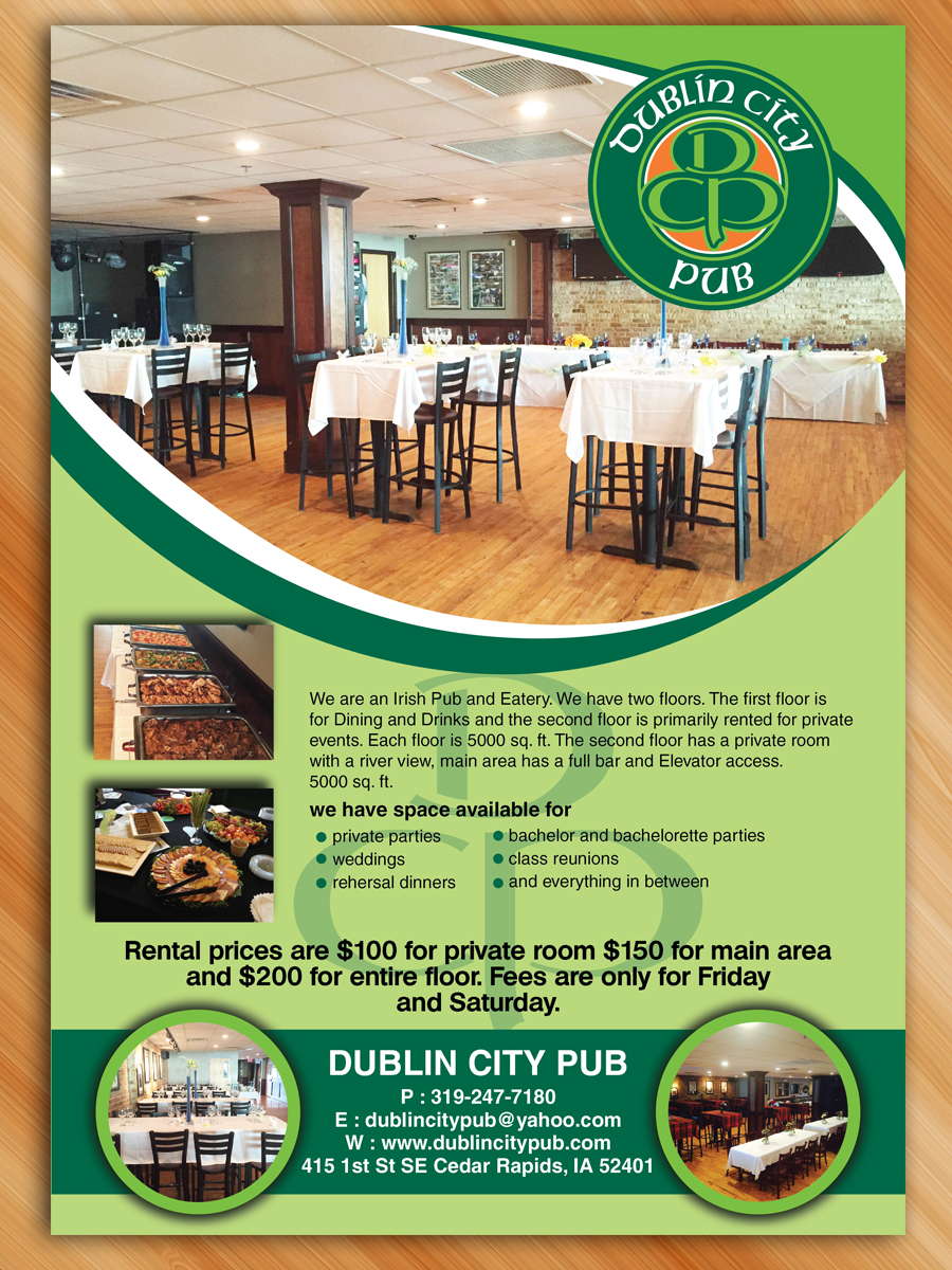 Brochure Design by Sarmishtha Chattopadhyay_loginchange for Dublin City Pub | Design #11401143