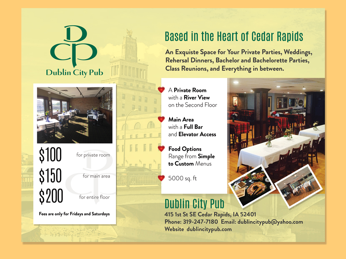 Brochure Design by LeonFX for Dublin City Pub | Design #11399510